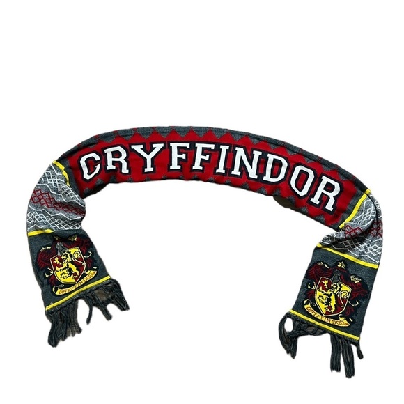 Harry Potter Adult Size Gryffindor Double Sided Scarf Harry Potter World Fringe - Picture 1 of 8
